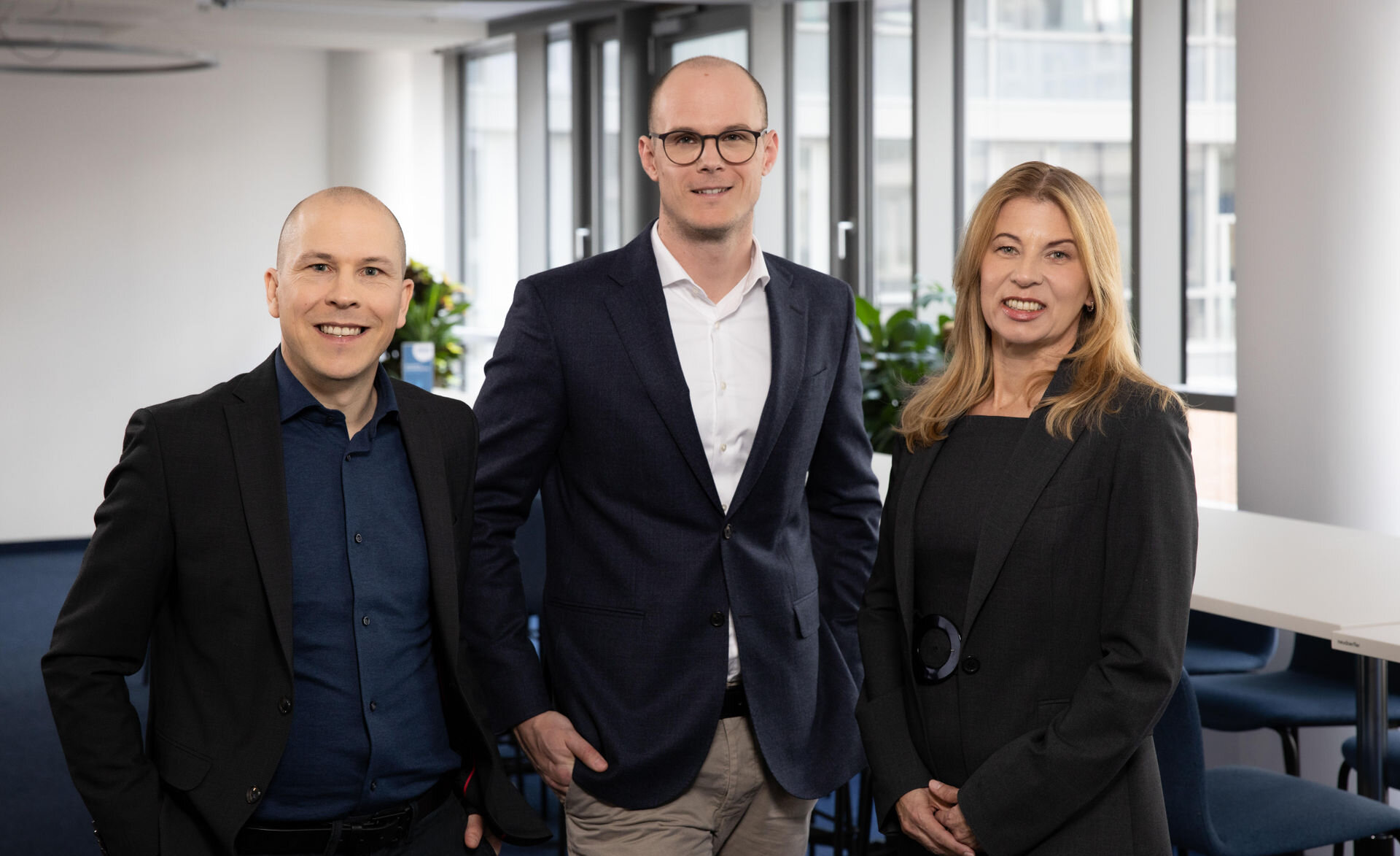 Geschäftsführung von aws Fondsmanagement GmbH, von links nach rechts: Patrik Cesky, Markus Jandrinitsch und Nina Dohrau.